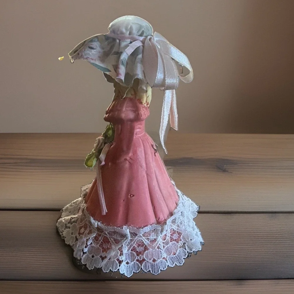 Antique Victorian Style Porcelain Bell Figurine -Bridesmaid - Garden Party